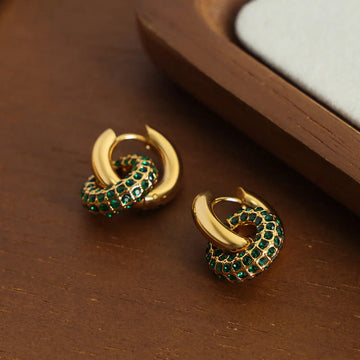 Round Hoop 18k Gold Plated Earrings